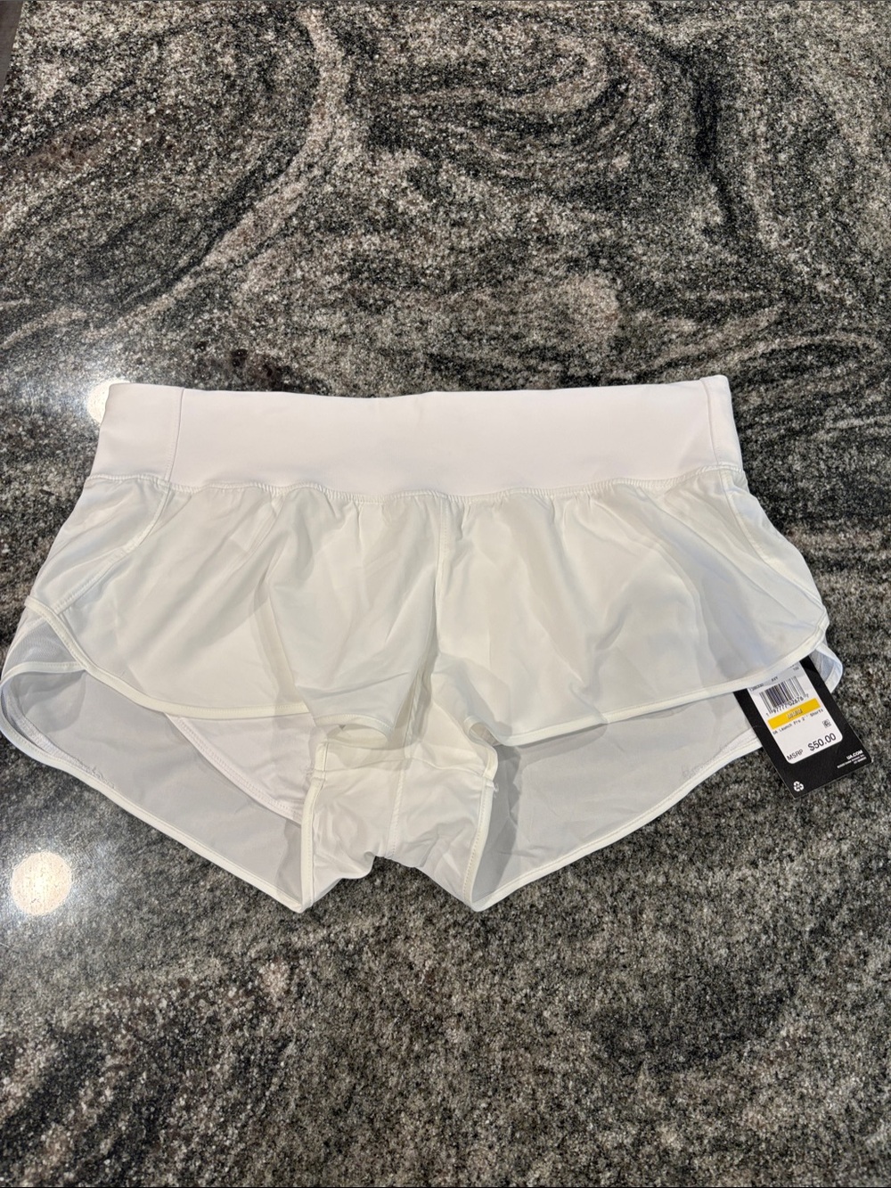 White Women’s Ruffled Athletic Shorts M